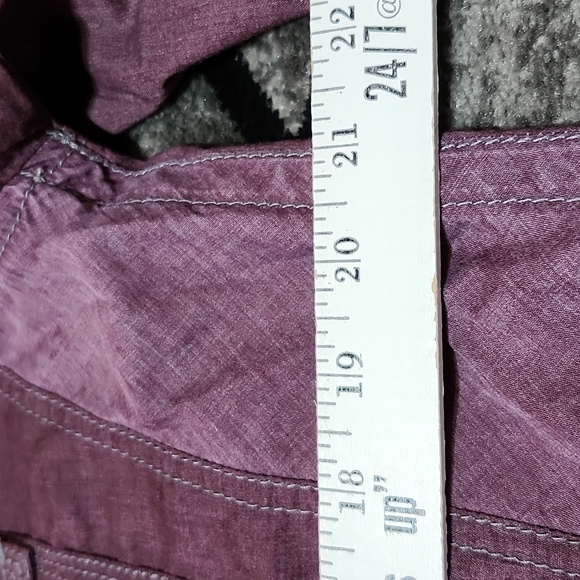 BKE ATHLETIC BURGUNDY & GRAY STITCH CASUAL BUTTON DOWN LONG-SLEEVED SHIRT LARGE - Picture 8 of 12